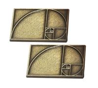 LRXIYODE 2 Piezas Broche Símbolo de Inteligencia y Equilibrio Proporción Áurea Vintage Diseño Matemático Inspirado Metal Elegante para o Boda