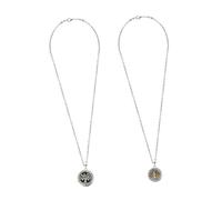 LRXIYODE 2 piezas Collar Difusor Aromaterapia Acero Inoxidable con Colgantes Árbol y Portátil y para Mujer Accesorio Reutilizable para Esencias Color Aleatorio Color Aleatorio