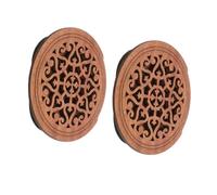 LRXIYODE 2 Piezas de Orificio de Sonido para Guitarra Acústica de Reducción de Retroalimentación y Ruido Diseño de Madera Oscura Compatible con Guitarras Acústicas y Eléctricas Supresor de