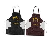 LRXIYODE 2 Piezas Delantales Impermeables para Cocina Mujer Ajustables con Resistente al Agua Protección contra Aceite para Cocinar y Lavavajillas