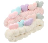 LRXIYODE 2 piezas Diadema Mujer Fuzzy Elástica para Maquillaje Spa y Limpieza Facial y Rosa Champán Cómoda y Duradera para Mujeres y Niñas