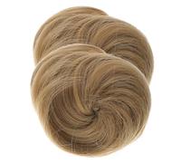 LRXIYODE 2 piezas Moños Postizos de Garras para Cabello Liso Extensiones de Moño Recogido para Mujer y Niña Accesorio de Peinado Fácil y Práctico para Diario y Eventos Especiales