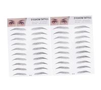 LRXIYODE 2 piezas Pegatinas de Cejas Realistas para Maquillaje Duradero de Negras Fáciles de Usar para Hombres y Mujeres Herramienta para Cejas sin Microblading Daño Cutáneo o Escasas