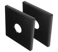 LRXIYODE 2 Piezas Placa de Brida Cuadrada de Abs Negro con Orificio de 22mm para Grifos y Interruptores Eléctricos, Instalación Rápida y Organización en Hogares y Centros Comerciales