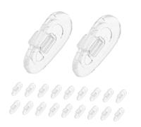 LRXIYODE 200 Piezas almohadilla nasal de silicona enchufable almohadillas nasales de silicona para gafas para la nariz de gafas Transparent