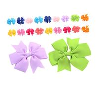 LRXIYODE 20piezas Pinzas Para Cabello De Niñas De Clips De Moño Hechos Mano Accesorios Para Bebés y Niñas Para Uso Diario Lago Manzana Sandía Marino
