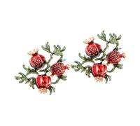 LRXIYODE 2piezas Broches De Aleación Diseño De Granada Vintage Para Mujeres Accesorio De Moda Para Día Madre y Ocasiones Especiales