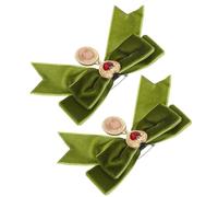 LRXIYODE 2piezas Corbata de Moño Vintage de Terciopelo Pajarita Preatada para Mujer Accesorio de Boda para Fiestas Navideñas y Decoración de Puerta