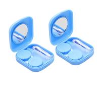 LRXIYODE 2piezas Estuche para Lentes De Contacto con Botella Espejo y Ventosa para Viajes y Actividades Al Aire