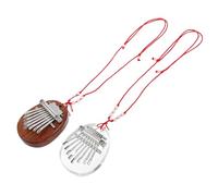 LRXIYODE 2piezas Piano de Pulgar Mini Kalimba de Tonos Arpa de Dedo Portátil Instrumento Musical para Principiantes Adultos con Cordón