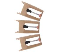 LRXIYODE 3 Agujas para Tocadiscos de Vinilo Doradas Puntas de Rubí y Cuerpo de Aluminio Resistentes y Compatibles para Reproductores de Discos Antiguos