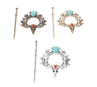LRXIYODE 3 Piezas Horquillas para Moño de Metal Vintage, Accesorio Elegante para Peinados Complejos, Diseño Rápido y Fácil, Adecuado para Bodas y Fiestas