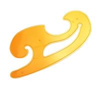 LRXIYODE 3 Piezas Plantilla de Curva Francesa Naranja de Plástico Bordes Biselados Dobles para Dibujo y Costura, Flexible y Versátil para Diseñadores E Ilustradores