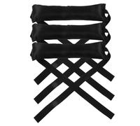 LRXIYODE 3 Varillas Rizadoras Nocturnas sin Calor para Cabello Grueso y Largo, Rulos Suaves de Cinta Jumbo Negros para Peinar en Casa, Rizos Voluminosos sin Daño por Calor, Uso