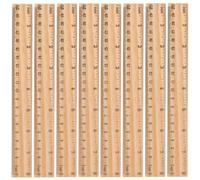 LRXIYODE 30 Piezas Regla Rígida de Madera de 20cm Doble Escala, Herramienta de Medición para Costura y Formación, Adecuado para Estudiantes y Uso en Escuela o Casa