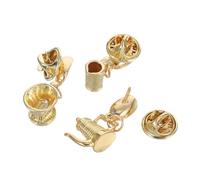 LRXIYODE 3piezas Accesorios para Cafeteros Pin de Solapa Metal Forma de Granos de Café Taza Broche para Mujeres Niñas Chaquetas Bolsos Sombreros Decoración Delantales