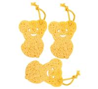 LRXIYODE 3piezas Esponjas De Baño Naturales De Fibra De Esponjas De Celulosa Para Cuidado Piel Suaves y Absorbentes Para Duchas y Baños Relajantes Para Bebés y Adultos