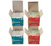 LRXIYODE 4 Cajas Tizas de Yeso sin Polvo para Pizarra Clara, Ligeras y Prácticas para Escritura y Pintura en Material Escolar para Profesores