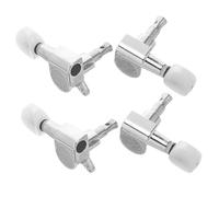 LRXIYODE 4 Juegos Clavijas de Afinación para Ukulele Pernos de Máquina de Acero Inoxidable con Botones Perla Precisión y Compatibilidad para Instrumentos de Cuerda como Banjo y