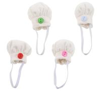 LRXIYODE 4 Piezas de Mini Gorros de Chef para Muñecas de 10-15 CM Accesorios para Peluches y Disfraces de Manualidades Colores Surtidos Rojo Verde Azul Rosa