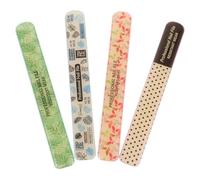 LRXIYODE 4 Piezas Limas Metálicas de Manicura Doble Cara Herramienta de Pulido y Cuidado para Uñas Acero Inoxidable Uso Salón y Hogar Accesorio Esencial para Manicura y Pedicura