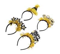 LRXIYODE 4 Piezas Unidades Diademas de Purpurina Fiesta de Año Accesorios y Cómodos para Mujer Tocados Festivos para Celebración de Fin de Año