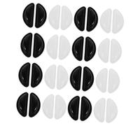 LRXIYODE 40 Pares Almohadillas Nasales de Silicona Suave para Gafas Antideslizantes Elevadoras para Puente Nasal Bajo Adhesivas Reemplazo Cómodo para Monturas