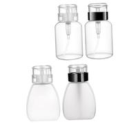 LRXIYODE 4piezas Botellas De Plástico Vacías Bomba Rellenable Quitaesmalte Botella Dispensador Fumigadora Pulverizador