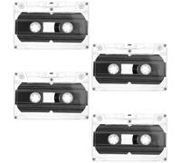 LRXIYODE 4piezas Cintas de Casete Minutos Grabables con Estuche Plástico Transparente para Grabadora y Reproductor para Mensajes Retro y Fiestas Sorpresa