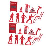 LRXIYODE 5 Juegos Firefighter Role Play Toy with Mini Fire Extinguishers and Dollhouse Accessories For Children S Imaginative Group Play and Easy Cleaning