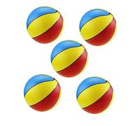 LRXIYODE 5 Piezas Bola De Cuero Pequeña Inflable Juegos De Playa Juguete Costero Pequeño Condujo Mini Sólido Bolas De Playa Gigante Largo De Polivinilo
