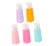 LRXIYODE 5 Piezas Botella Vacía de Viaje Portátil Botella Rellenable para Loción Maquillaje Jabón para Uso Dormitorio Baño Gym Color Aleatorio