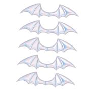 LRXIYODE 5 Piezas Corticales De Murciélagos Decoración De Zapatos De Accesorios Mini Pequeño Pequeña Cabello Artesanía De Bricolaje Para Zapatos Plata