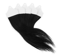 LRXIYODE 5 Piezas Kit de Muestras de Cabello Natural Negro para Practicar Teñido Reutilizable 3 Niveles Naturales Adecuado para Salón y Formación de Color