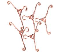 LRXIYODE 5 Piezas Perchas de Aleación para Ropa de Muñecas Miniatura Colgadores Compactos y Resistentes para Vestidos Tops y Pantalones Accesorios Prácticos para Casas de Muñecas