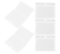 LRXIYODE 5 Piezas Porta Credencial Esmerilado Horizontal de Plástico Duro Diseño de Ranura Única para Tarjetas y Credenciales en Oficina y Exteriores Color Aleatorio