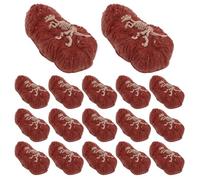 LRXIYODE 50 Piezas de Fósiles de Dinosaurios de Plástico Realistas 7.5 Cm, Mini Modelos para Mesa de Arena y Decoración, Color Rojo Oscuro, Accesorios para Excavación y Juego Educativo