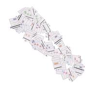 LRXIYODE 57 Piezas Cartas de Acordes de Guitarra Portátiles Guía de Diagramas Fáciles para Principiantes Póster Musical Compacto para Práctica y Estudio Clases y Actividades Musicales