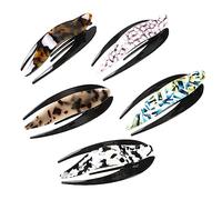 LRXIYODE 5piezas Horquillas Pinzas Planas Para Mujer Pinzas Antideslizantes Forma De Garra Moradas Para Sujetar El Cabello Eventos Especiales y Diario