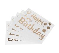LRXIYODE 5piezas Pegatinas Decorativas De Cumpleaños Adhesivos Transparentes Feliz Cumpleaños Para Decoración De Globos y Superficies Planas