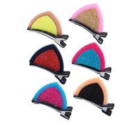 LRXIYODE 6 Pares Horquillas Orejas De Gato 3d y Brillantina, Accesorio Cabello Niña, Tamaño Pequeño, Ligero, Para Fiestas, Cumpleaños y Uso Diario