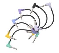 LRXIYODE 6 Piezas Cable de Conexión para Guitarra Ángulo Recto Mono Cable Patch para Efectos Pedal Compatible con Teclados y Sistemas de Sonido Duradero Pérdida de Audio