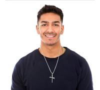 LRXIYODE 6 piezas Collar Cruz Acero Inoxidable Hombre Colgantes Jesús Estilo Urbano Hiphop Duradero para Calle y Casual