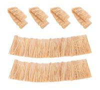 LRXIYODE 6 Piezas Miniature Artificial Thatch Roof Roll Realistic Faux Grass Straw For DIY Micro Landscape Dollhouse Mini Roof Decoration Crafting Model House Accessories