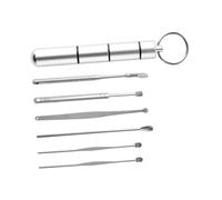 LRXIYODE 6 Piezas Palillos Oídos De Acero Inoxidable Limpiador De Cerumen Cureta Para Eliminar Cerumen Herramienta De Limpieza De Oídos