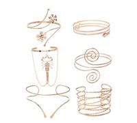 LRXIYODE 6 piezas Pulsera Brazalete de Brazo Superior Ajustable Brazaletes Abiertos de Metal con Diseño de Escorpión Vintage para Joyería de Moda Unisex