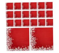 LRXIYODE 60 Piezas Servilletas Desechables para Rojo y con de Papel Absorbente y Resistente para Decoración de Fiesta Navideña y