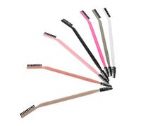 LRXIYODE 7piezas Brocha de Maquillaje de Doble Punta Pzs Pincel para Cejas y Peine para Pestañas para Difuminar Sombras de Ojos y Separar Pestañas Mujeres