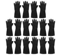 LRXIYODE 8 Pares Guantes de Látex Reutilizables para Tinte de Pelo Guantes Antideslizantes Negros para Peluquería y Salón Protección Química para Coloración Permanente y Limpieza Pequeño