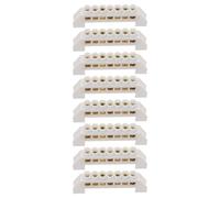 LRXIYODE 8 Piezas Bloque de Terminales Eléctricos de Cobre Posiciones Barra de Distribución de Tierra para Sistemas Industriales y Domésticos Alta Conductividad Resistente y Duradero Color